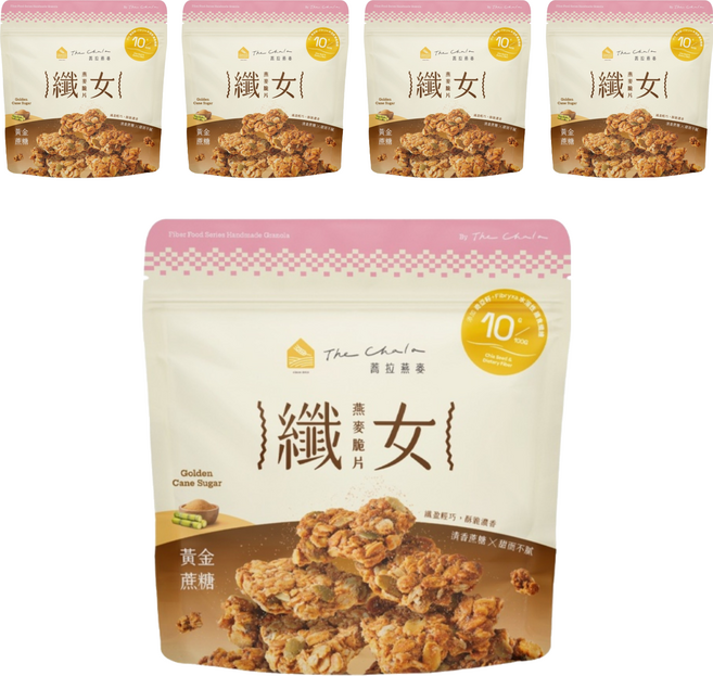 The Chala 蕎拉燕麥 纖女燕麥脆片 黃金蔗糖, 150g, 5包