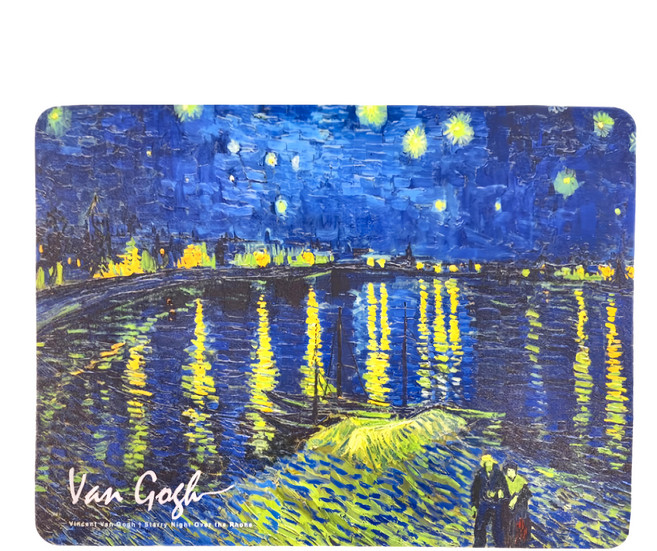 藝術餐墊, 40 x 30cm, 梵谷 隆河上的星夜, 1個