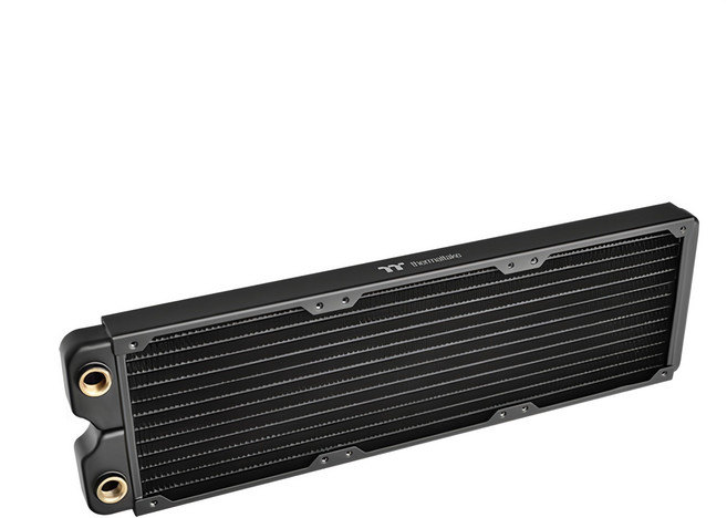 thermaltake 曜越 水冷 銅冷排 特薄型 c360 1個 399 x 119 x 29.5mm, 黑色
