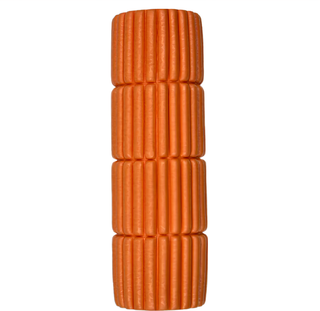 QMAT MiNi按摩滾筒 小竹竿, 橘色, 1個