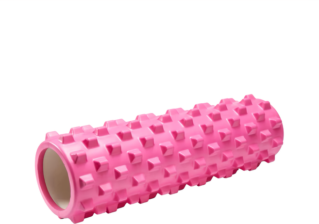 瑜珈按摩滾筒 加長特大狼牙款 423g, 粉色, 1個