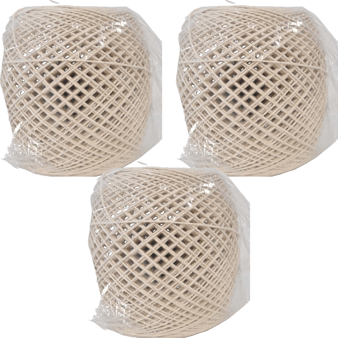 brandyarn 編織棉線 700克, 白色, 3捲