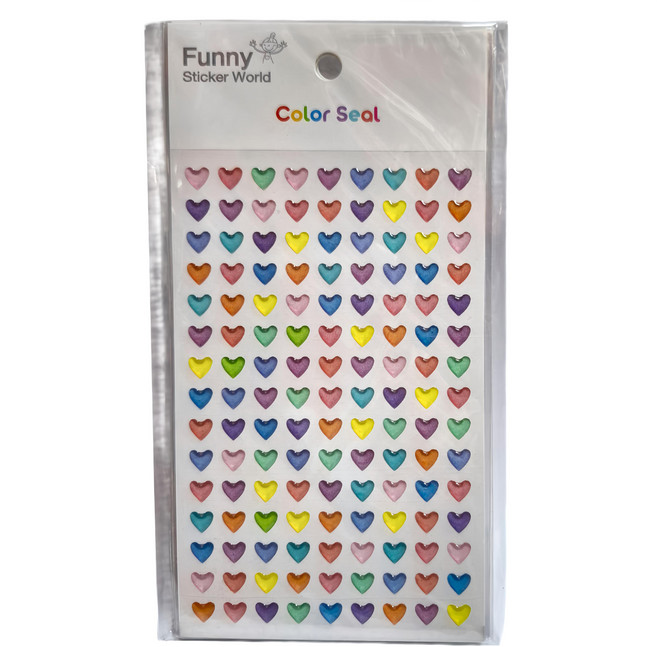 FUNNY STICKER 浮凸貼紙 3張, 多色, 1組
