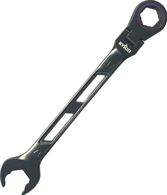 麒麟工具KYRIN 120齒快速搖頭棘輪梅開板手 KLRF-17 17mm, 1個