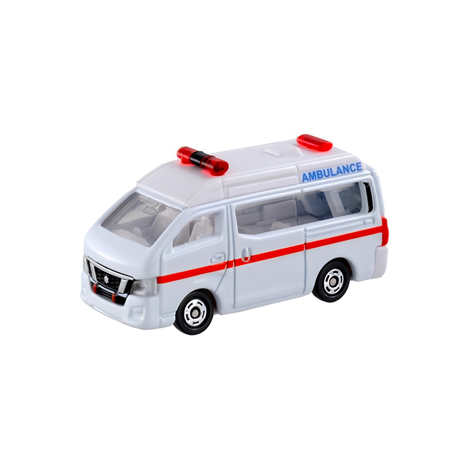 TOMICA TAKARA TOMY 多美小汽車 日產NV350救護車, 白色 + 紅色, 1個