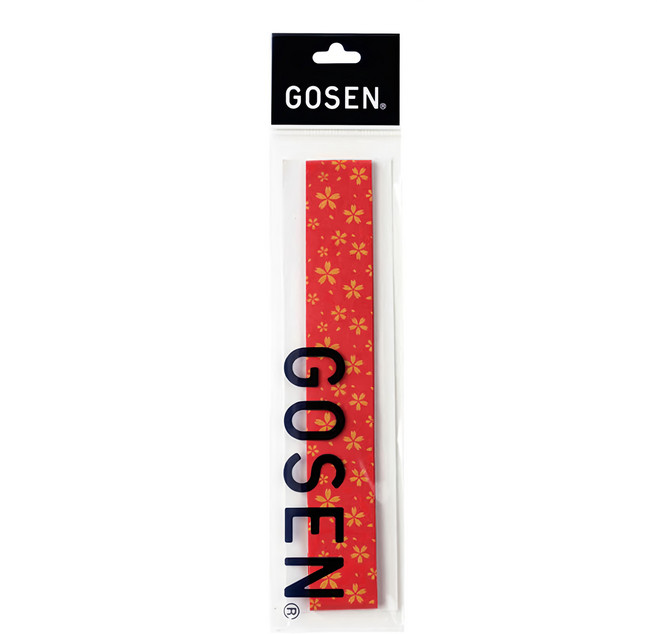 GOSEN OVERGRIP FLOWER 排汗止滑握柄布, 小花 紅色 + 金色, 1個