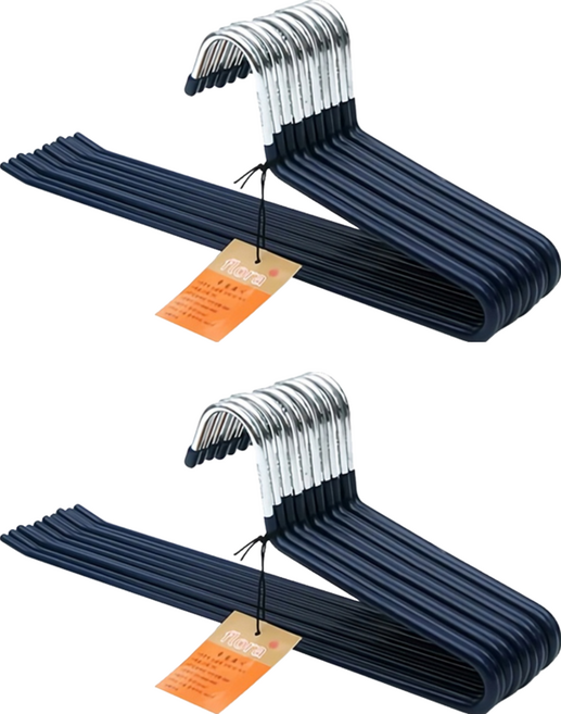 NATURE LIVING 防滑塗層1段褲掛 35公分褲架 10件組, 深藍色, 2組