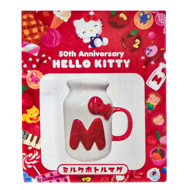 sun art Kitty 50th 牛奶罐造型 陶瓷馬克杯 咖啡杯 飲料杯 200ml 白色 11.5 x 10.5 x 8cm 1個