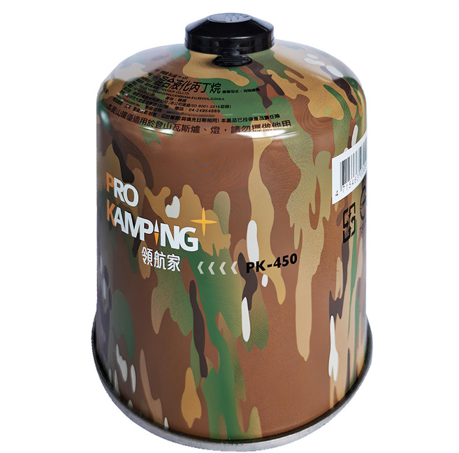 PRO KAMPING 領航家 高山瓦斯罐, 450g, 1罐
