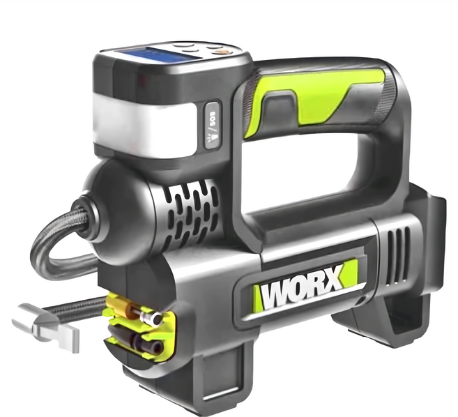 WORX 威克士 台灣公司貨 20V 雙缸高壓打氣機 高壓打氣泵 空機 WU092.9 228 x 167 x 71mm 920g, 1個, 黑色