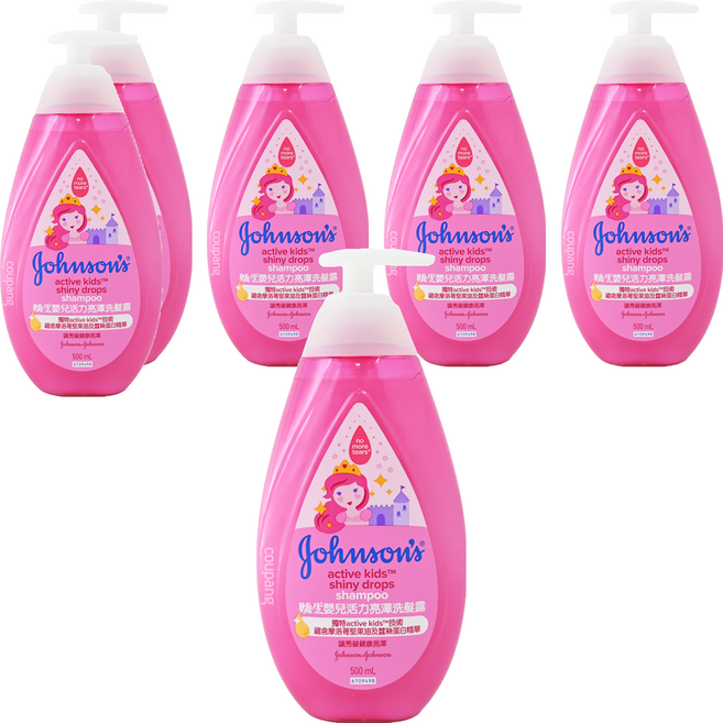 Johnson's 嬌生 嬰兒活力亮澤洗髮露, 500ml, 4瓶