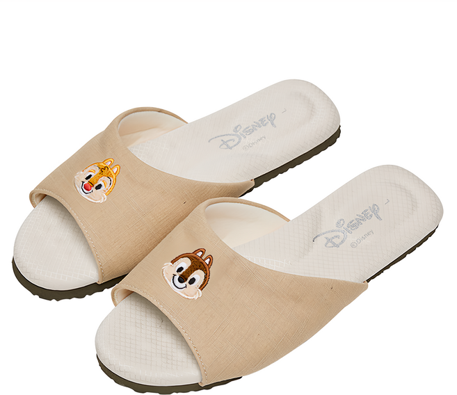 CHIP 'N' DALE 奇奇蒂蒂 成人 DN電繡室內拖鞋, 27cm, 奶茶色