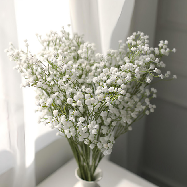 Dalcomnori 滿天星人造花, 白色, 10個