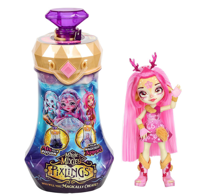 Magic MiXiES MOOSE TOYS LLC Pixlings 小鹿仙子 布偶玩具 Set, 1個, 26.4cm