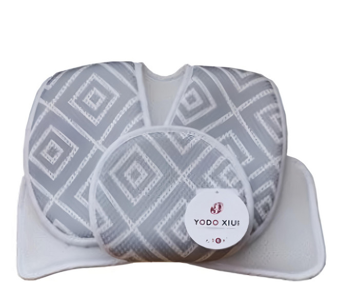 YODO XIUI 透氣防髒 夏季涼感透氣網眼手推車涼墊, 灰色, 1個