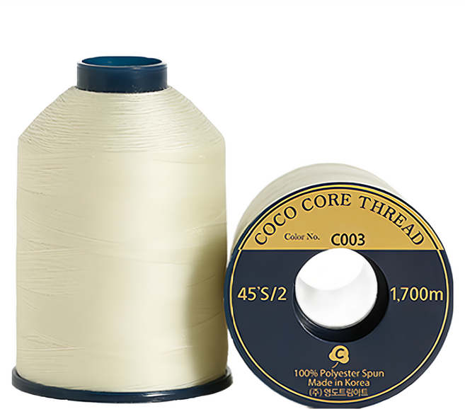 COTTONVILLE Coco 高級縫紉機線 1700公尺 45S/2 韓國製造, C003, 2件
