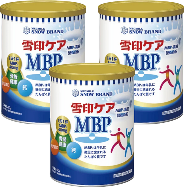 SNOW 雪印 CARE MBP®高鈣營養奶粉, 840g, 3罐