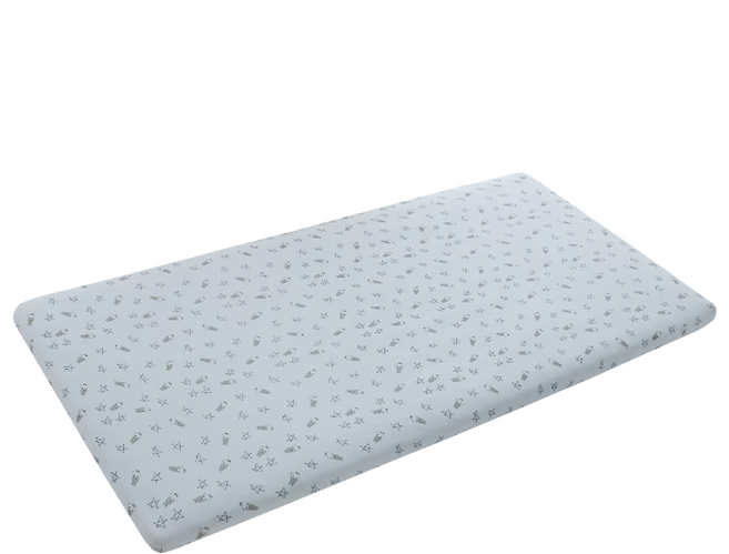 baa baa sheepz 抱抱羊 Mattress Sheet 嬰兒床單, 藍色小星星羊, 1個