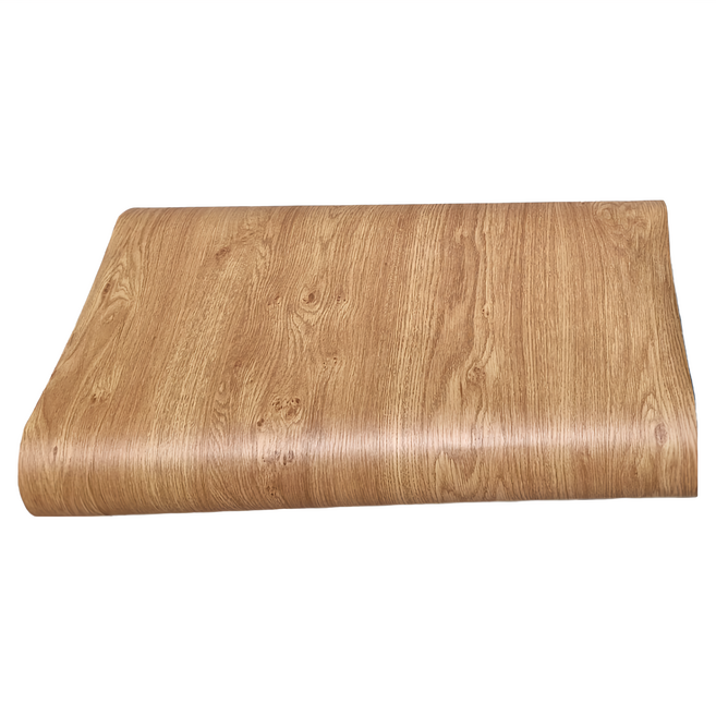 仿真木紋防水壁紙 自帶背膠 即撕即用, 山核桃木