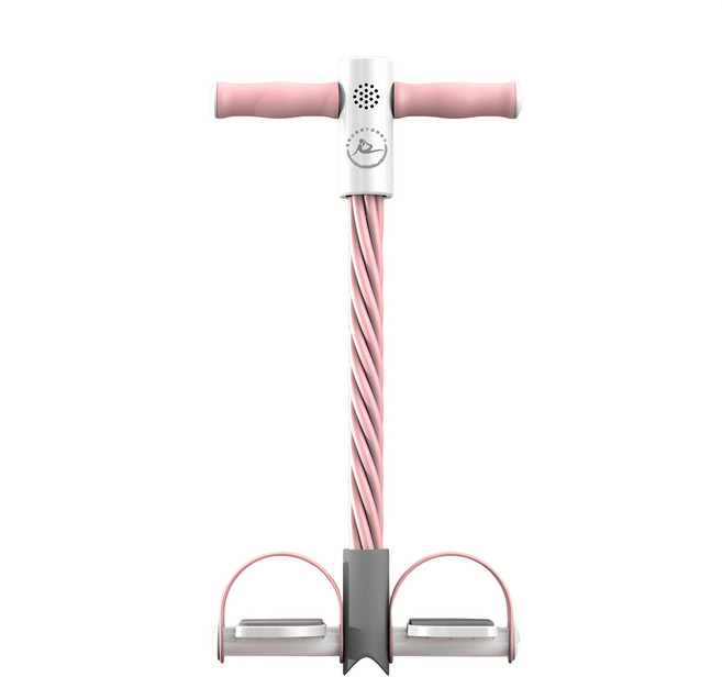 Friyu 智能計數升級 六管加粗 腳蹬拉力器, 1個, 粉色