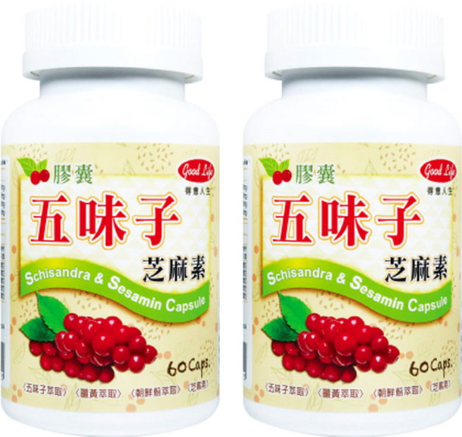 good Life 得意人生 五味子芝麻素膠囊, 60顆, 36g, 2罐