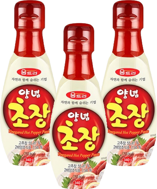 WOOM CHEF 韓式萬用辣醋醬 Vinegar Hot Pepper Paste, 340g, 3瓶