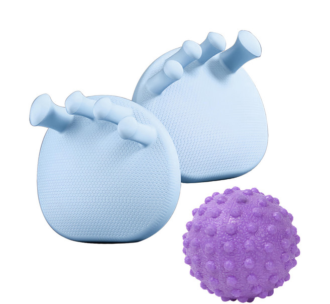 足弓訓練器 + 凸點筋膜球, 1組, 藍色 + 紫色