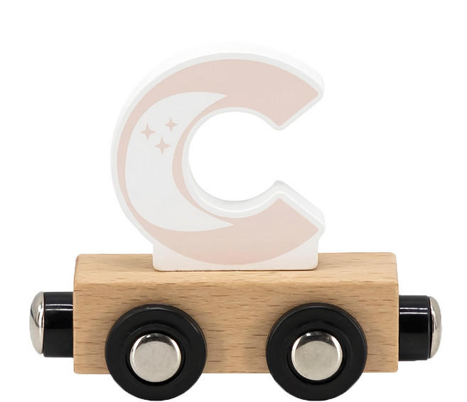 TRYCO 木製字母火車, C 粉色, 1個