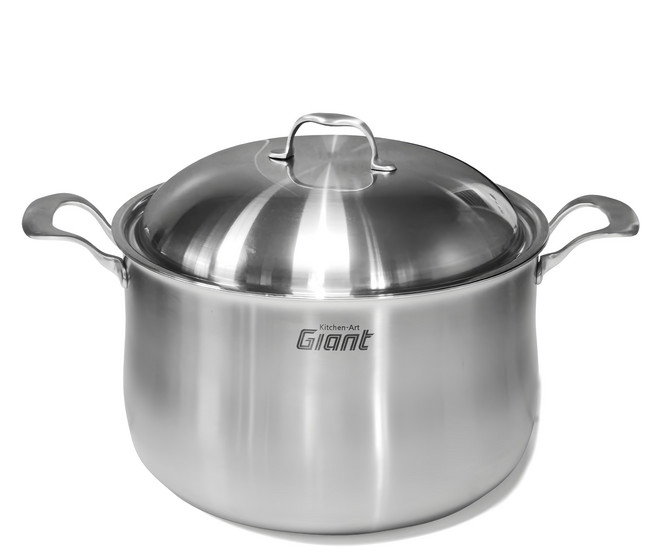 Kitchen-Art IH電磁爐適用 全五層Giant湯鍋, 1個, 銀色, 28cm