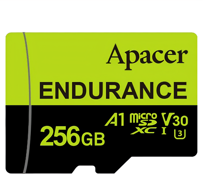 Apacer 宇瞻 256GB microSDXC V30 A1 U3 高效耐用監控記憶卡 讀取速度100MB/s 寫入速度80MB/s, 1個