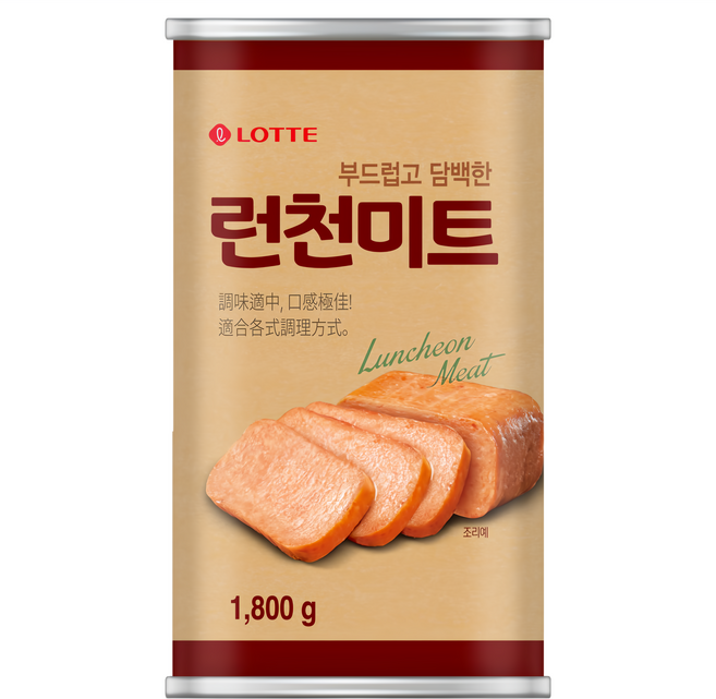 LOTTE 樂天 午餐肉, 1.8kg, 1罐