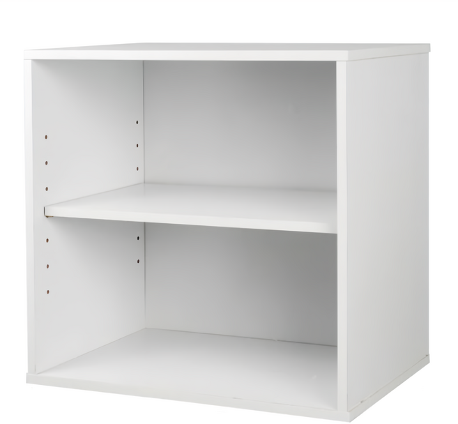 EASYHOME 魔術方塊可堆疊開放收納櫃, 白色, 1個