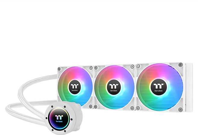 thermaltake 曜越 TH360 V2 ARGB Sync 主板連動一體式水冷散熱器, CL-W365-PL12SW-A, 白色, 1台