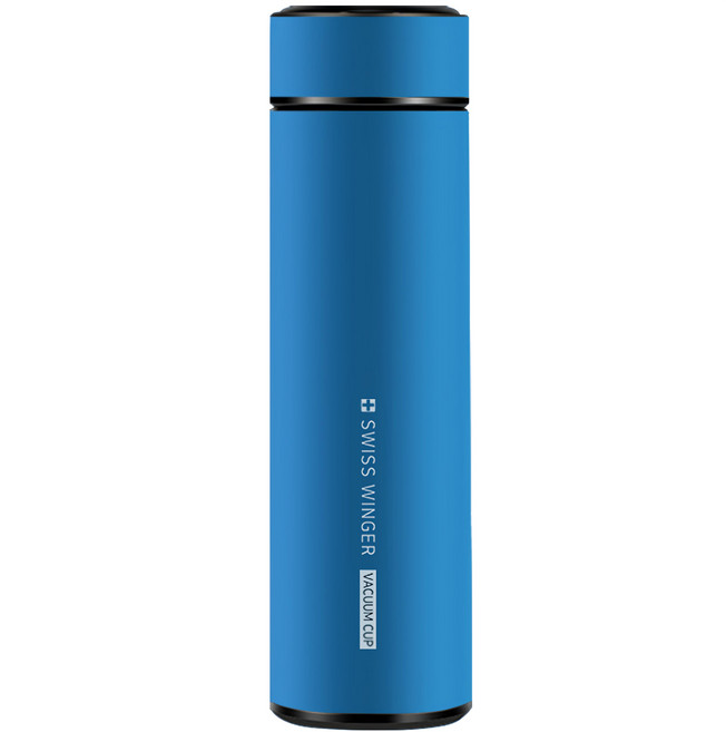 SWISS WINGER 真空隨行杯 500ml 冷熱皆宜, 霧面藍, 1個
