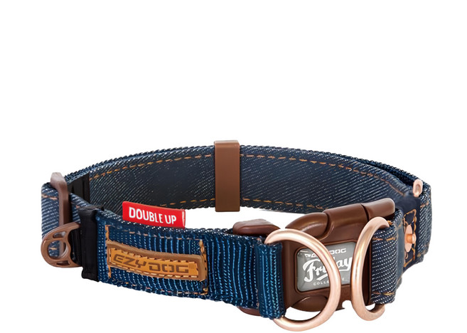 EZYDOG 雙環項圈, 丹寧色, 1個