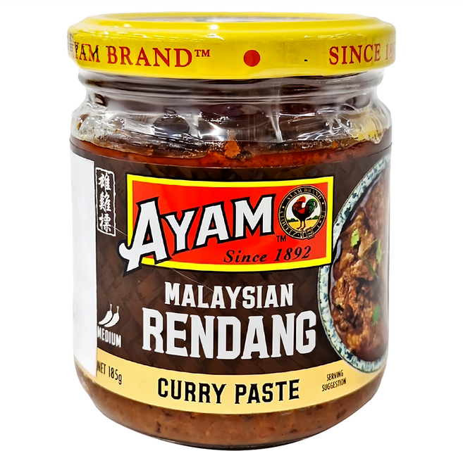 AYAM 雄雞標 巴東仁當咖哩醬, 185g, 1罐