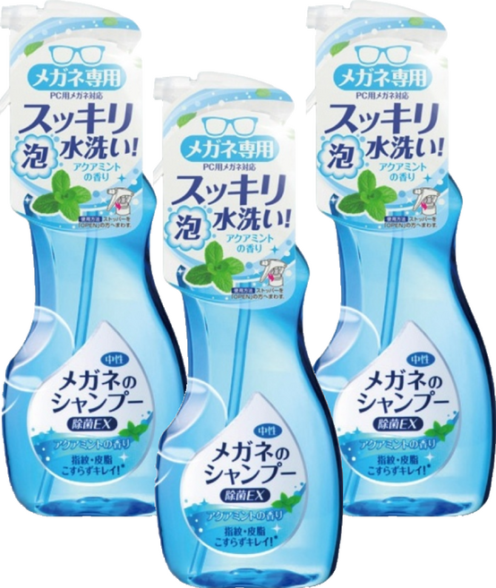 SOFT99 泡沫眼鏡清洗液, 藍色, 3瓶