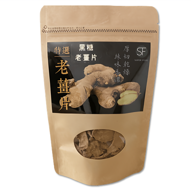 SUPER FOOD 特選黑糖老薑片, 1包, 100g