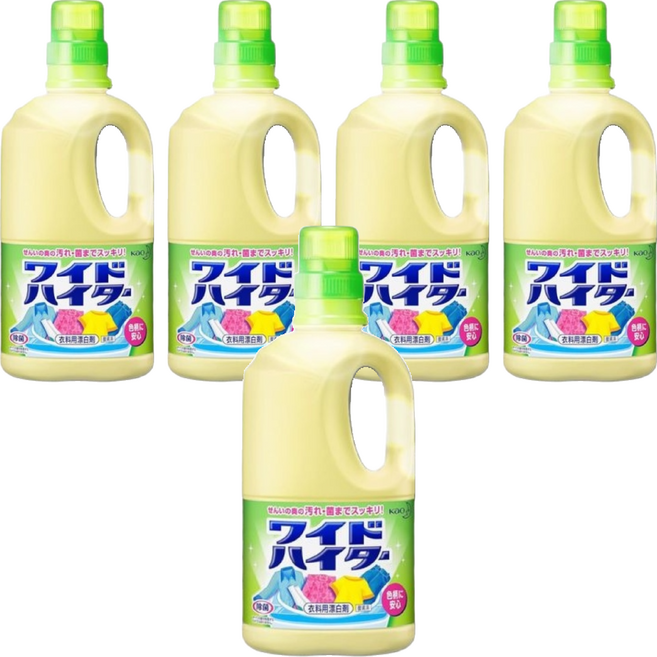 Kao 花王 Wide Haiter 衣物漂白劑, 1L, 5瓶