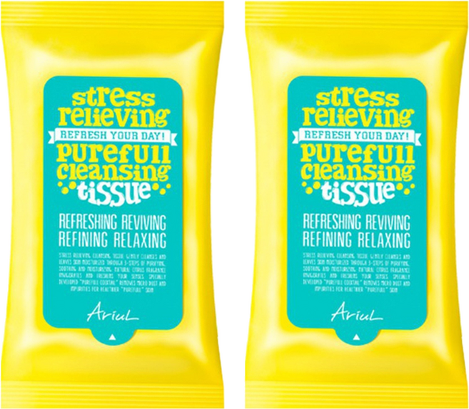 AriuL 艾藜兒 官方直營 淨膚保濕卸妝潔顏濕巾 攜帶包, 15張, 2包