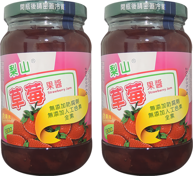 梨山牌 草莓果醬 大圓玻, 430g, 2罐
