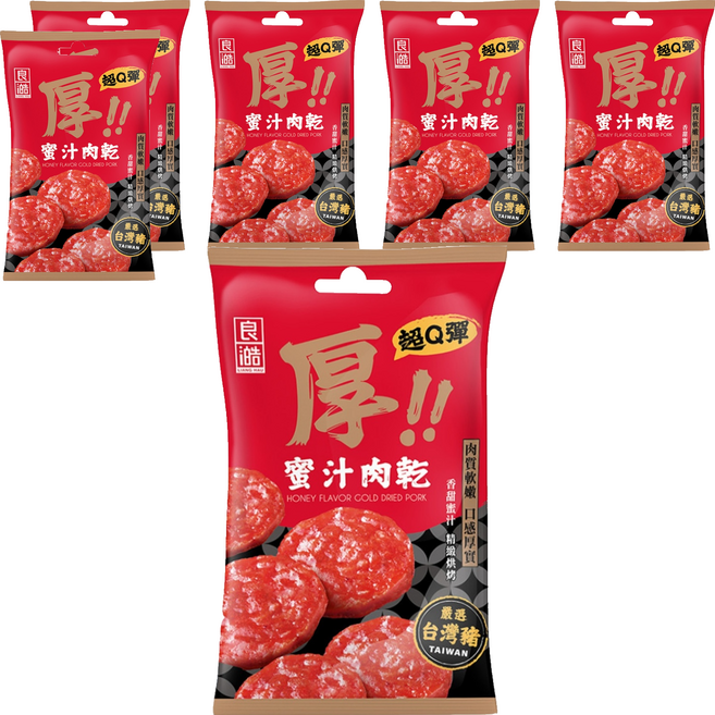 良澔 蜜汁豬肉乾, 36g, 6袋