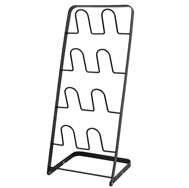 comet Home 摺疊式4層室內拖鞋架 25 × 22.5 × 61cm, 1個, 黑色