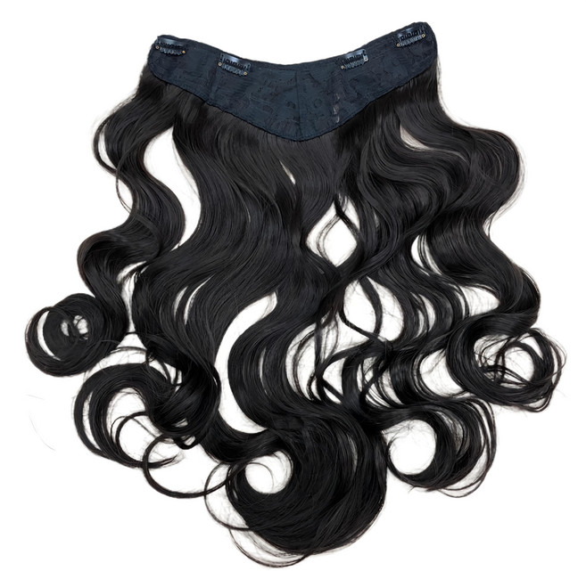 魔髮樂 波浪捲U型髮片 B5062 26吋, 黑棕色, 1片