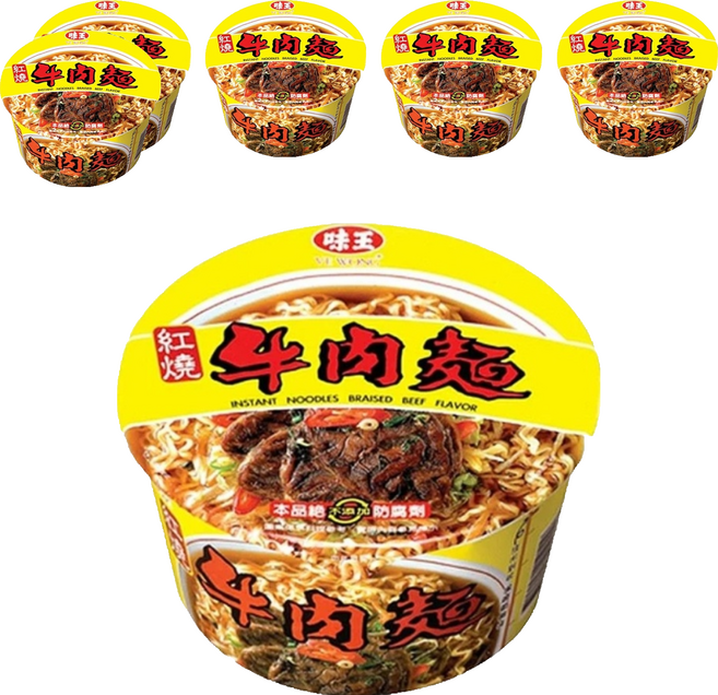 味王 紅燒牛肉湯麵 85g, 6入
