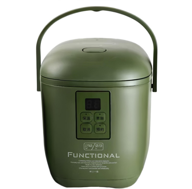 LOHACAMP 樂活不露 3人用 189 x 171 x 204mm 900ml 戰術綠 家用電子鍋, EP-301