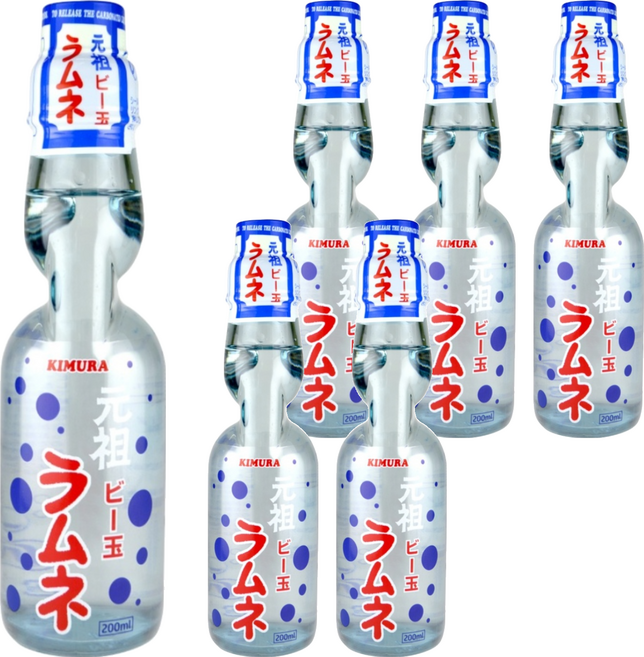 木村飲料 元祖彈珠汽水, 200ml, 6瓶
