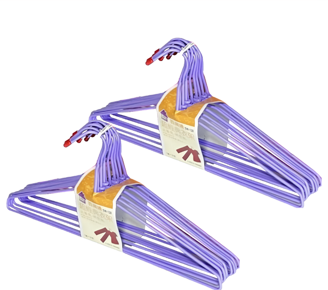 百貨通 超經典衣架 10支, 紫色, 2組