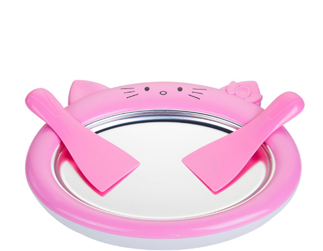 Bandi Toy 鐵板炒冰機套組 食品級材料, 粉色, 1組