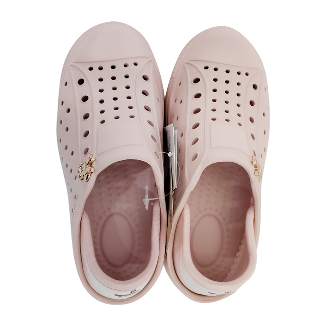 BORUI 柏睿鞋業 兒童款 飾扣造型輕量休閒洞洞便鞋